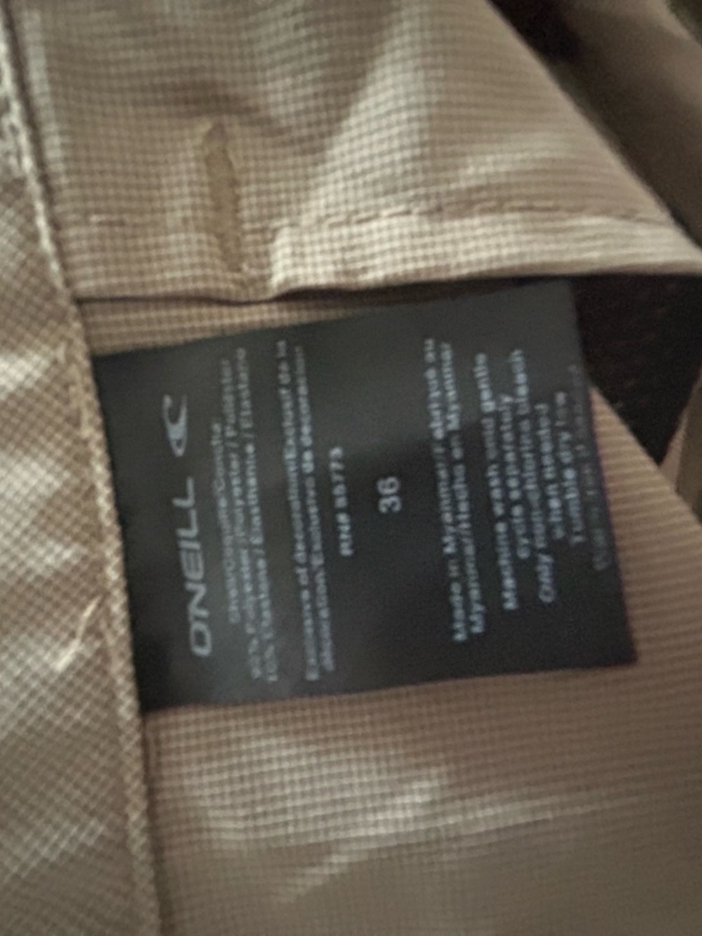 O’Neill Tan Quick Dry Standard Fit Hybrid Shorts - Picture 6 of 6
